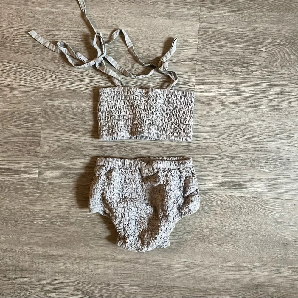 Yo Baby Girl’s 3-6 months Smocked Set 2 piece Bloomer Tank Beach Resort Vacation